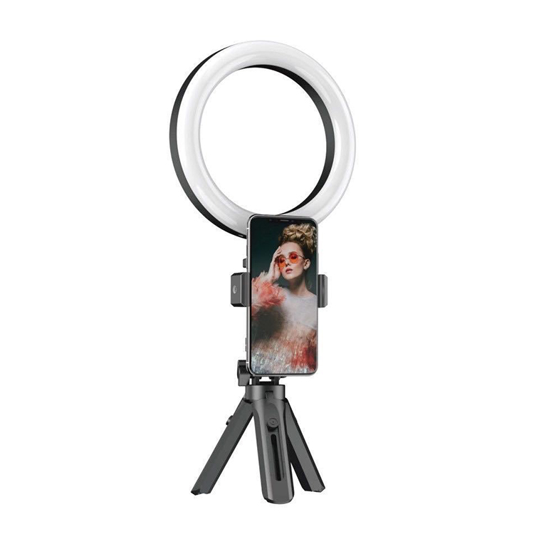 6.3 inch Portable Selfie Ring Light with Table Top Stand & CELL PHONE Holder for Live Stream